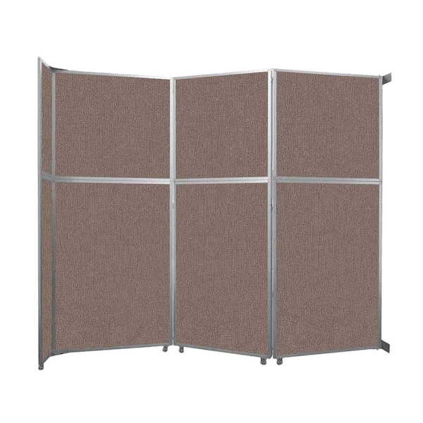 Operable Wall Folding Room Divider 11'9" x 10'3/4" Latte Fabric